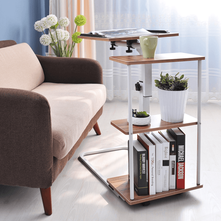 Laptop Desk Table Computer Tray Mobile Height Adjustable Home Bedside