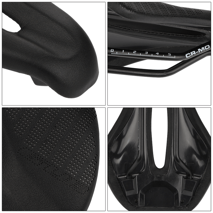 GUB 1218 Carbon Fiber+Leather Breathable Bicycle Saddle Comfort Lightweight Cycling Seat Cushion Pads for MTB Road Bike