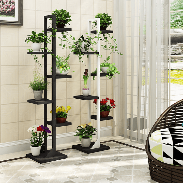 Multilayer Flower Shelf Indoor Flower Pot Rack Solid Wood Living Room Simple Floor Rack