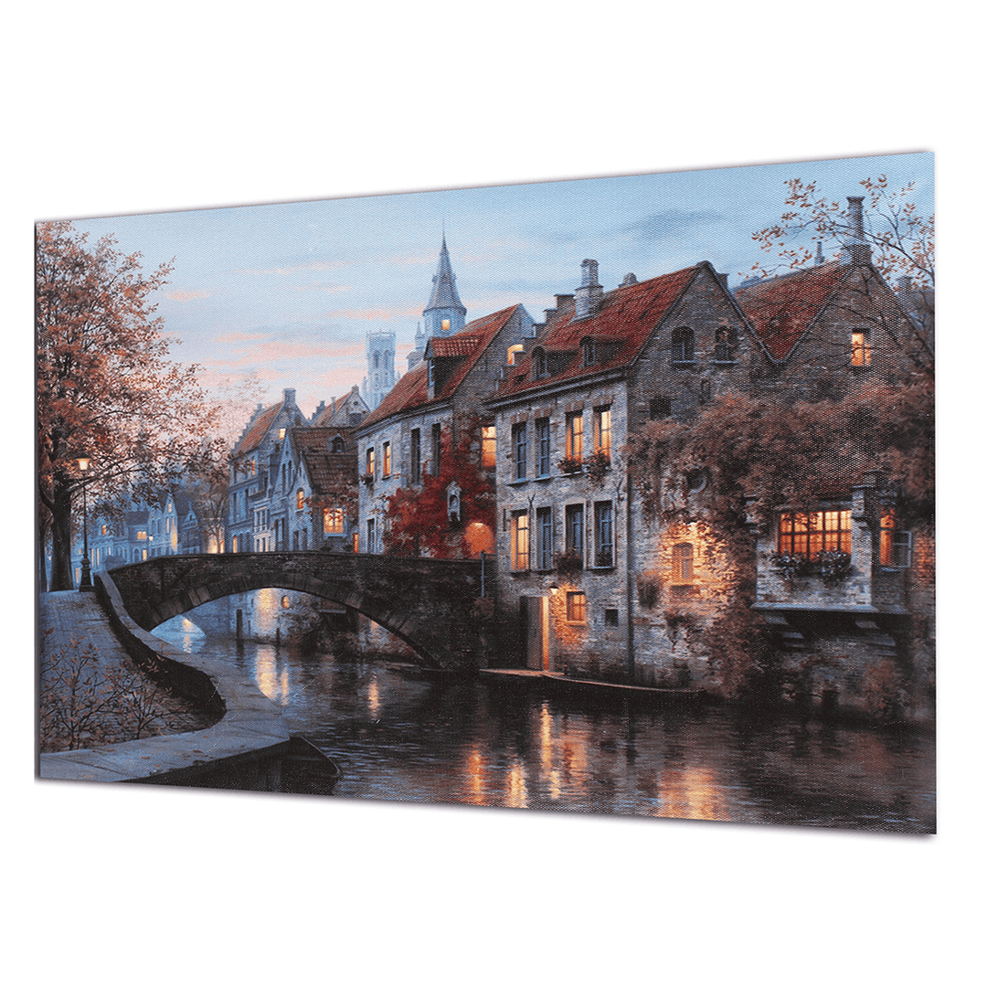 40X30Cm Cityscape River Print Art Paintings Picture Poster Home Wall Art