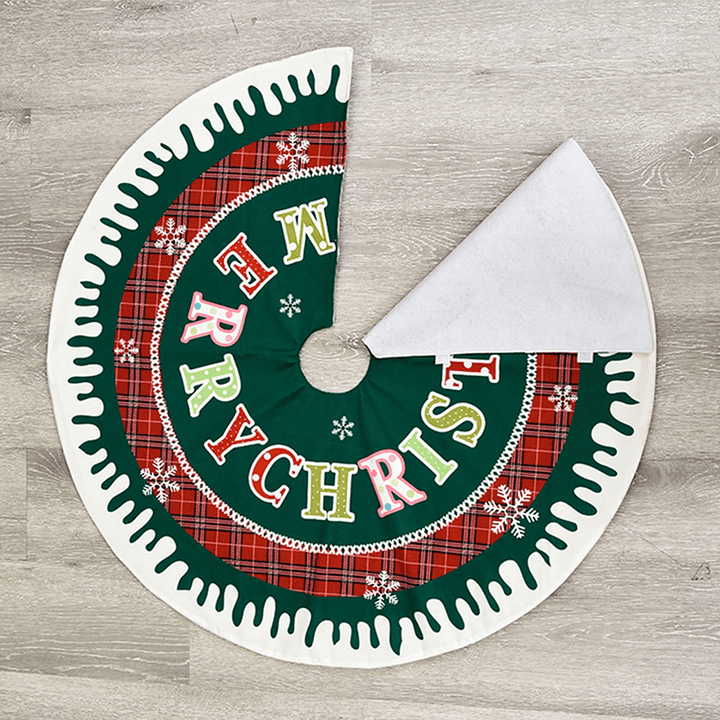 2020 Christmas Decor 87Cm Christmas Tree Skirt Mat Edge Border round Mat Carpet for Home Living Room Decoration