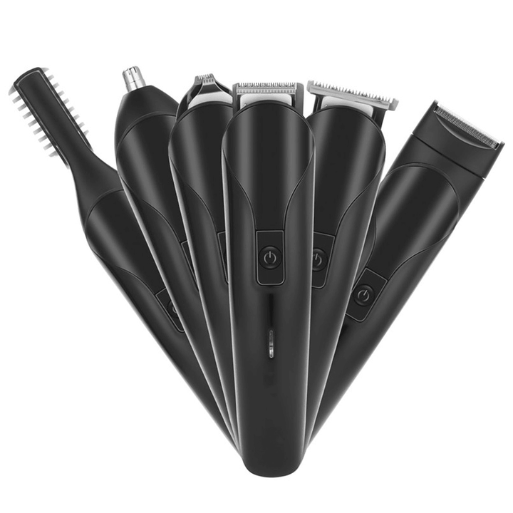 Portable 6 in 1 Multifunctional Hair Clipper Electric Cordless Mini Hair Trimmer Pro Hair Cutting Machine Beard Trimer - EU Plug