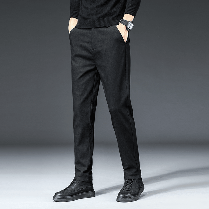 Men'S Slim Straight Autumn and Winter Men'S Casual Pants