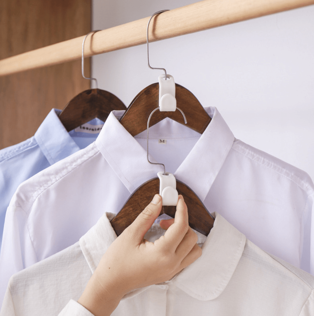 Multi-Function Wardrobe Space-Saving Hanger Hook - Plastic Closet Stack Hanger Rack Bedroom Storage Wardrobe Organizer