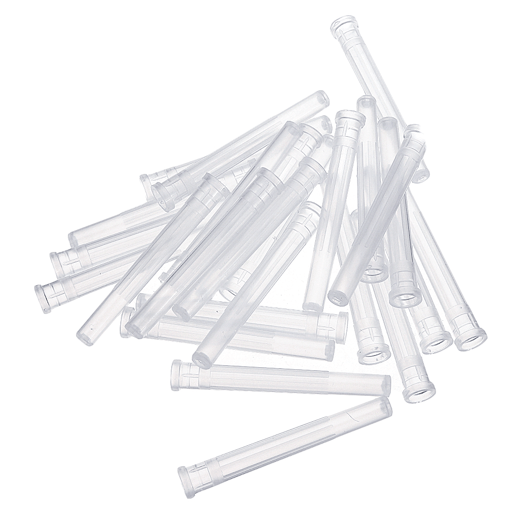 50Pcs/Set Dispensing Needle Kits Blunt Tip Syringe Needles Cap for Refilling and Measuring Liquids Industrial Glue Applicator