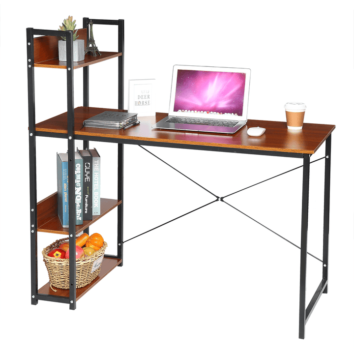 Computer Table Laptop Desk Stuednt Writing Study Desk Laptop Table Home Office Workstation with Book Shelf