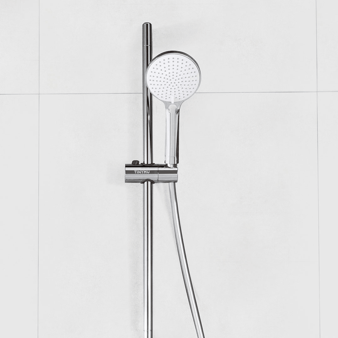 Tinymu Pressurized Shower Head Sets 110Mm Large Shower Panel 3 Shower Mode Stainless Steel Water Hose Faucet Lifting Rod Bathroom Shower Sets From