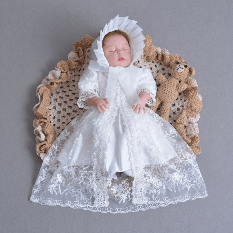 Cross Border for Fast Selling Baby Princess Dress, Baby Wash Gown, Lace Dress, Three Sets of Full Moon Skirt - MRSLM