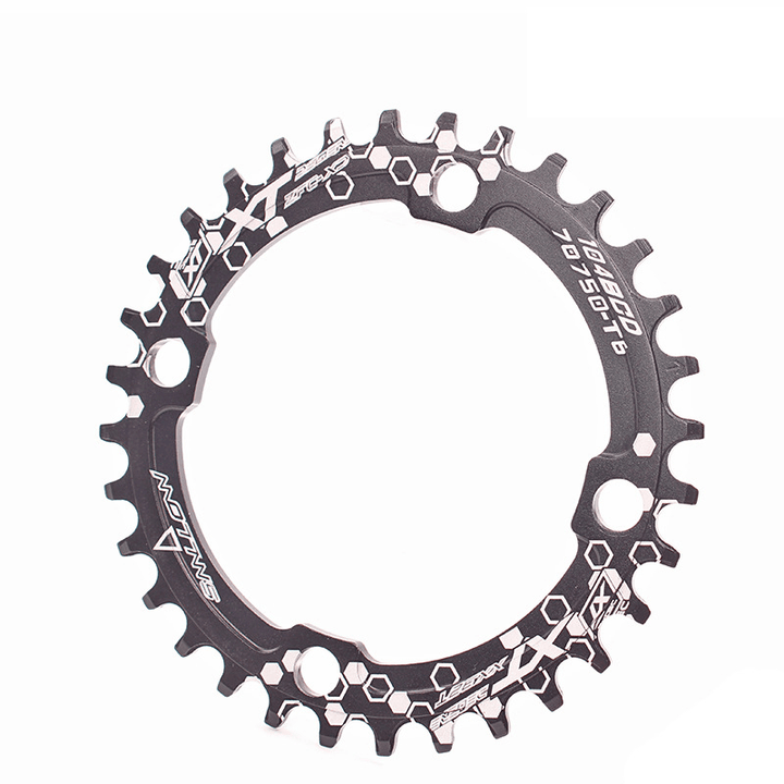 BIKIGHT BCD104 Chainring 32/34/36/38T Mountain Bike Discs Bike Components round Narrow Wide Chainring Bicycle Chainwheel - MRSLM