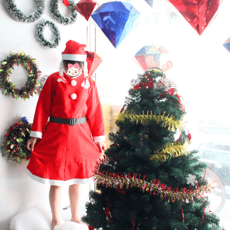 3Pcs Christmas Santa Claus Costume Set Novelty Costume Clothes Suit Christmas Costume for Woman