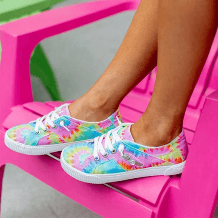 Women Hand Painted Decor Comfy Shallow Breathable Casual Flats