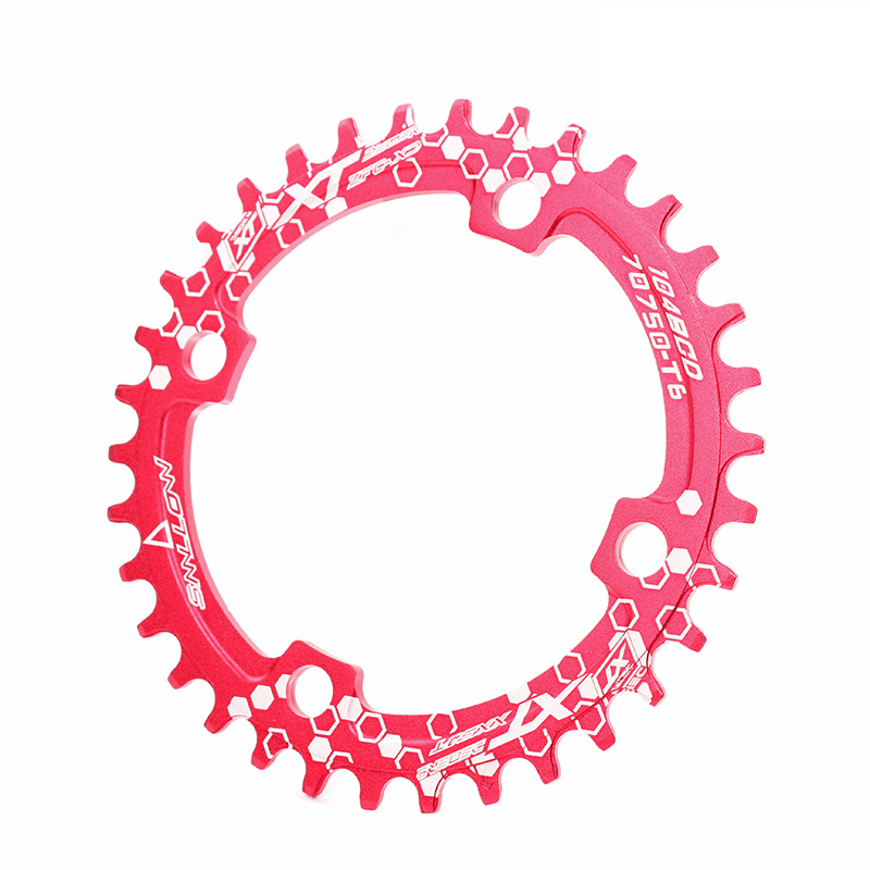 BIKIGHT BCD104 Chainring 32/34/36/38T Mountain Bike Discs Bike Components round Narrow Wide Chainring Bicycle Chainwheel - MRSLM