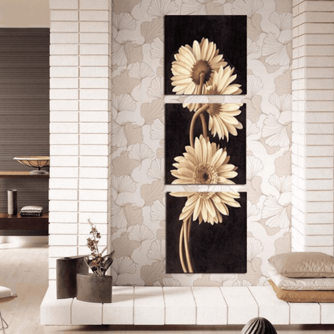 3Pcs Chrysanthemum Art Paintings Print Wall Pictures Home Decor Unframed