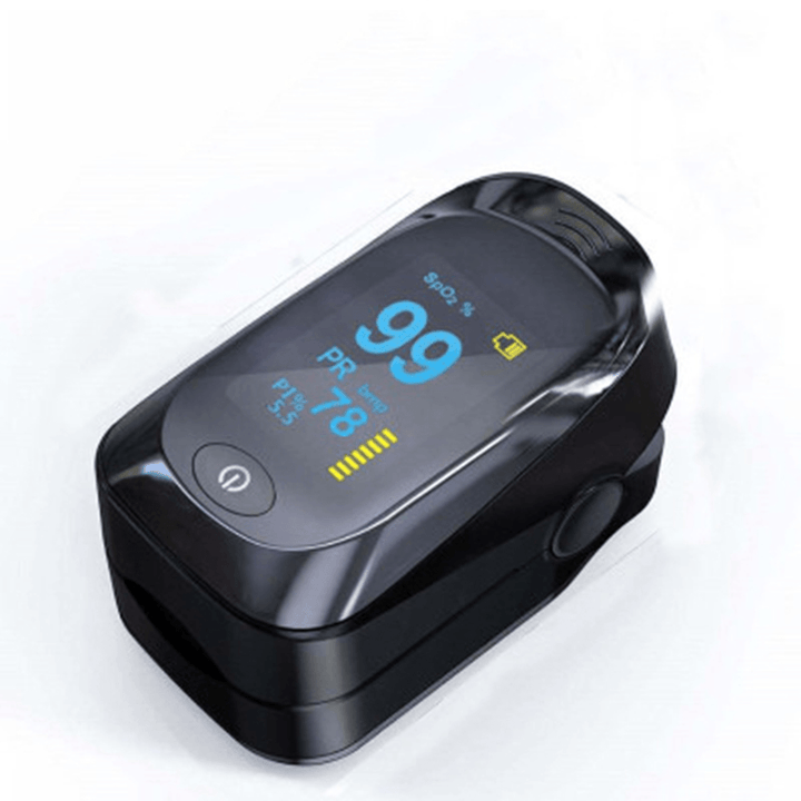 Boxym Finger Pulse Oximeter PI PR SPO2 Monitor OLED Blood Oxygen Saturation Heart Rate Monitor Oxymeters Medical Tool