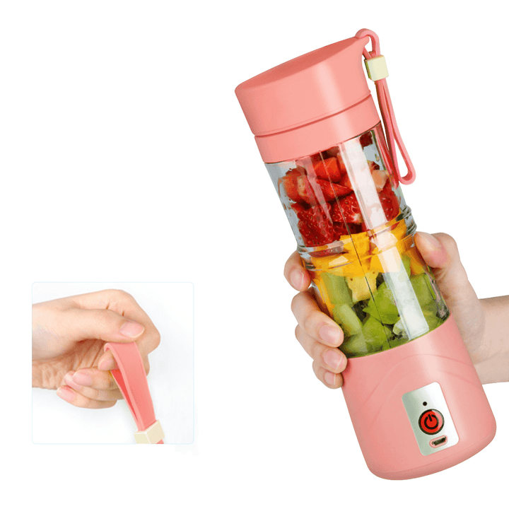 3.6V Portable Blender Smoothie Juicer Cup 14Oz Fruit Mixing Machine with 2000Mah USB Rechargeable Blender for Home