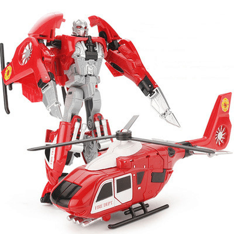 Alloy Version of the Deformed Robot Model King Kong Toy Police Car Ladder Fire Truck Fit Autobot