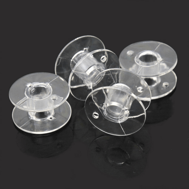 25Pcs/Set Empty Bobbins Sewing Machine Spools Clear Plastic Case Storage Box for Sewing Machine