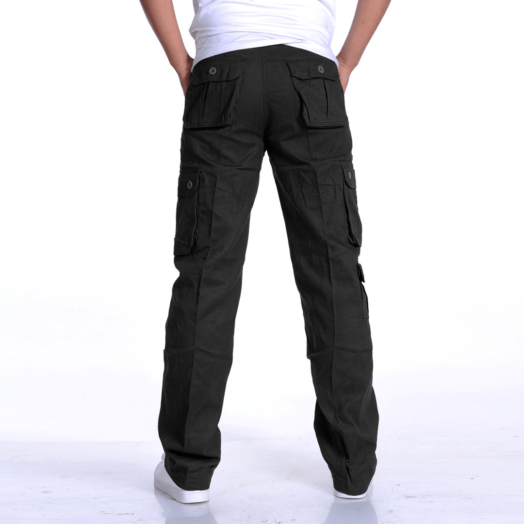 Men'S Casual Sports Multi-Pocket Loose Long Pants