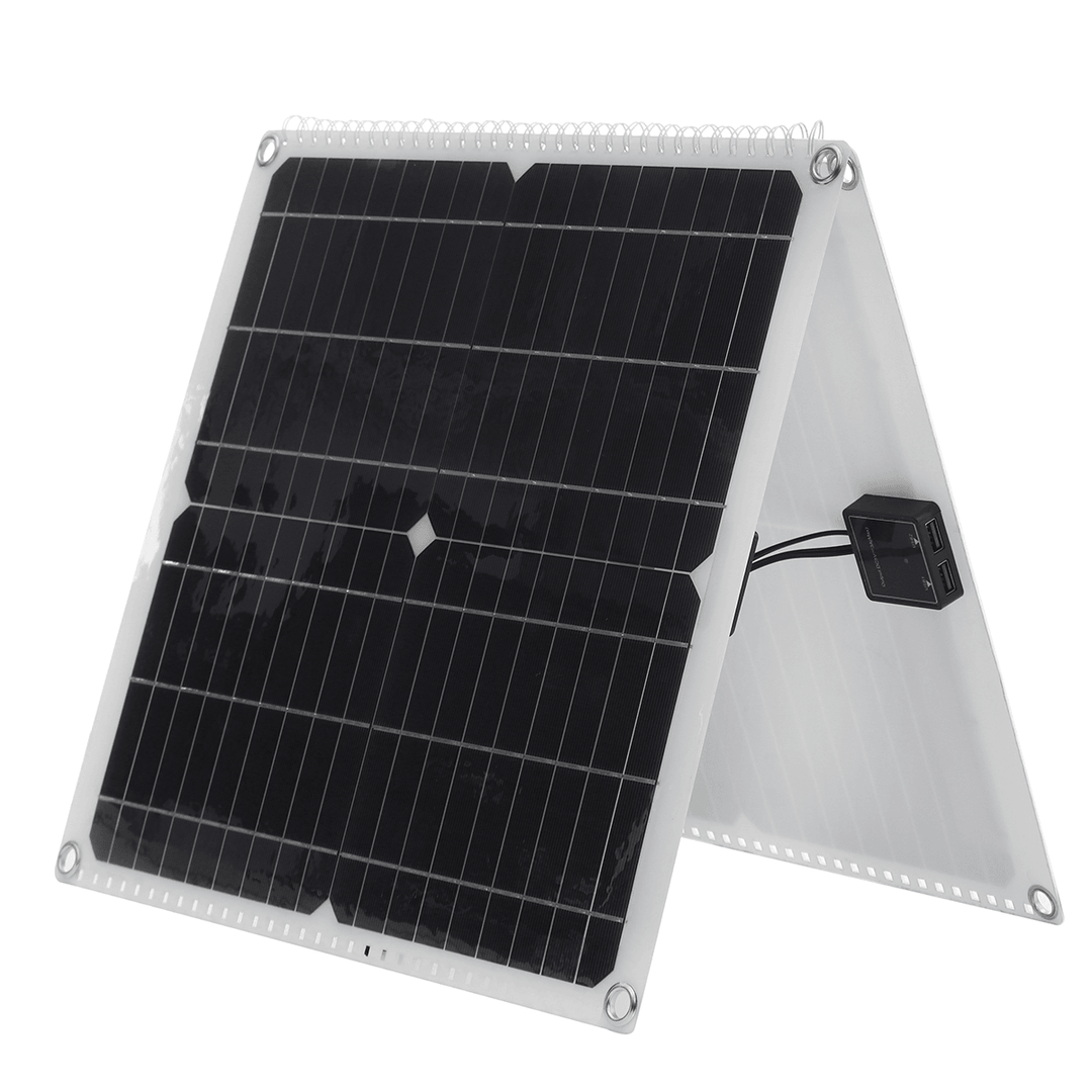 50W Foldable Solar Charging Panel 30-100A LCD Controller Solar Battery Charger Charging Kits