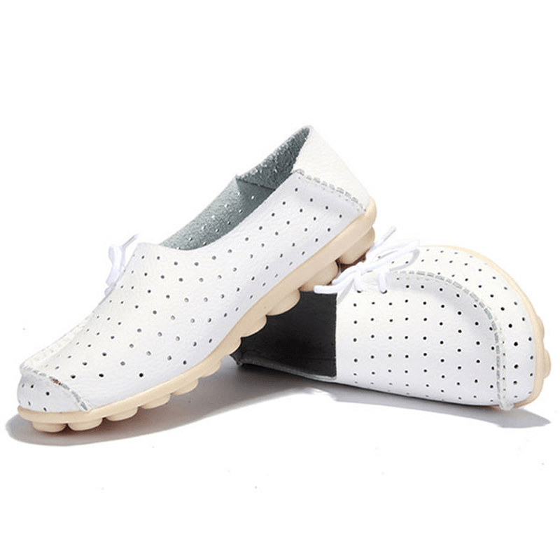 New Women Flats Soft Comfortable Lace-Up Casual Fashion Flat Loafers Shoes