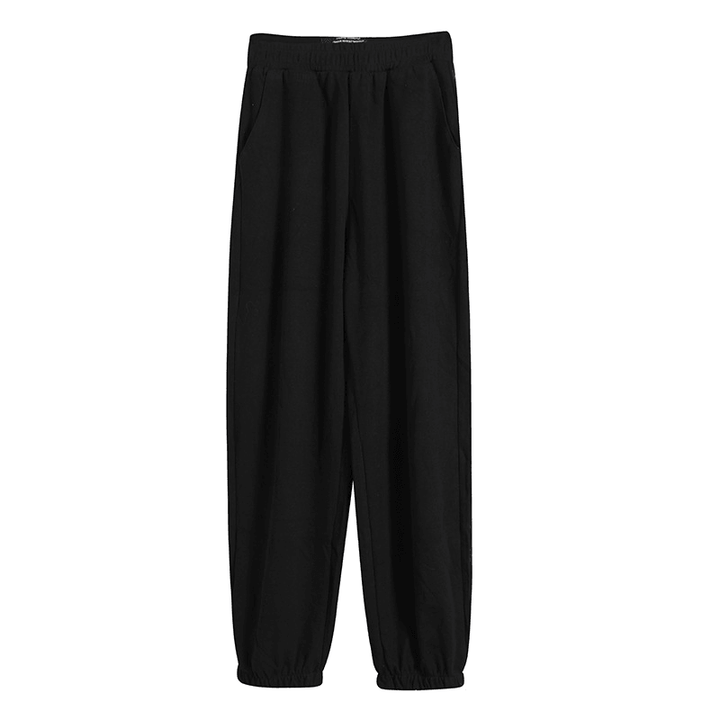 Ladies New High Waist Slim Straight Track Pants