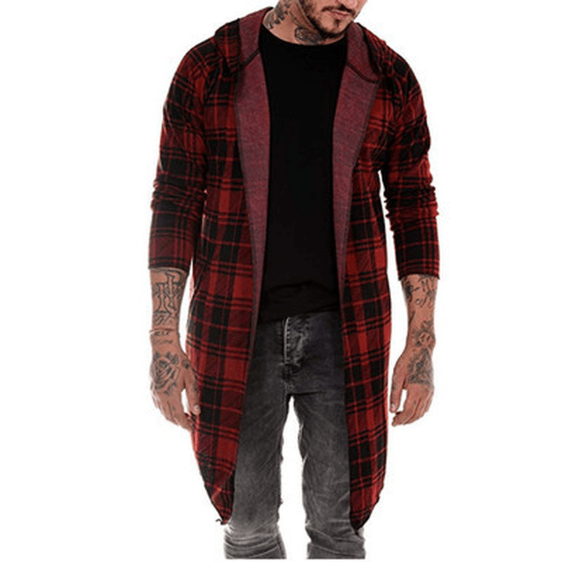 Men'S Casual Plaid Color Matching Men'S Casual Sweater