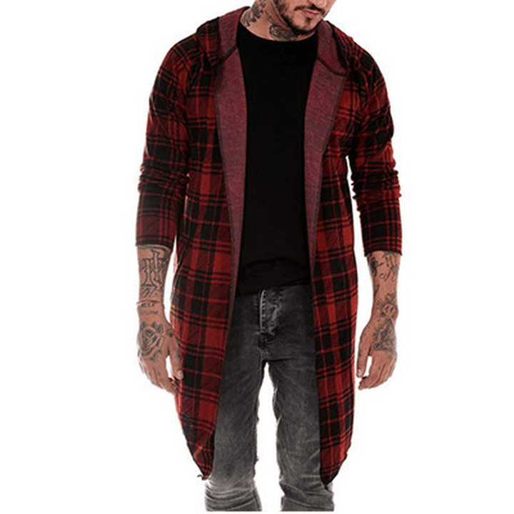 Men'S Casual Plaid Color Matching Men'S Casual Sweater