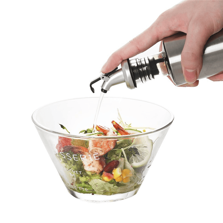 300ML Olive Oil Dispenser Bottles with Funnel Stainless Steel Oil Pourer Dispensing Bottles Oil Vinegar Sauce Bottle