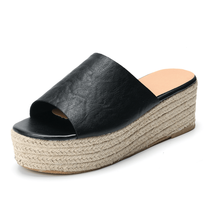 Serpentine Soft Comfortable round Toe Wedge Comfy Slippers