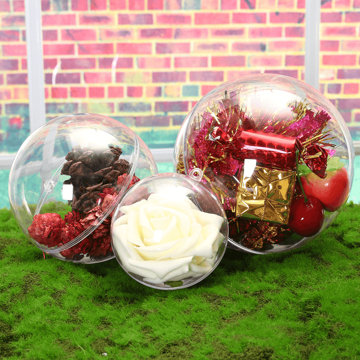 10Pcs 50/70/100/120Mm Christmas Magic Ball Clear Transparent Tree Balls Bauble Christmas Ornament Home Decorations Gift