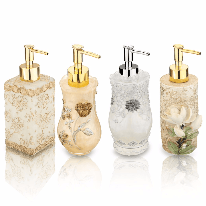 3D Resin Soap Dispenser Liquid Pump Bottles Home Office Hotel Bathroom Decor