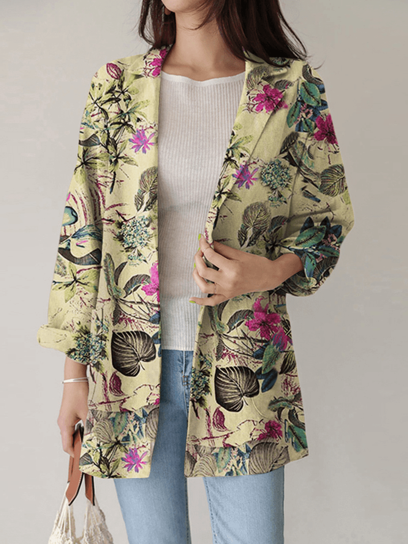 Women Full Sleeve Casual Loose Floral Printing Leisure Workwear Suit