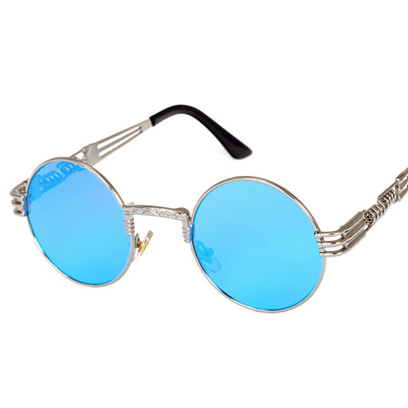 Women Classic Gothic round Steampunk Sunglasses