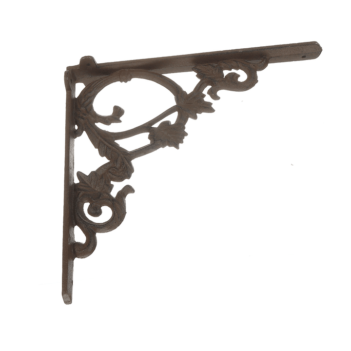 23√ó23.5√ó2Cm Wall Shelf Mount Bracket Cast Iron Support Mounted Supporter Home Garden Rusty