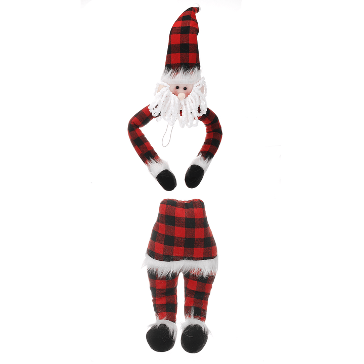 Christmas Elf Santa Claus Dolls Sitters Ornaments Hung on Christmas Tree Party - MRSLM