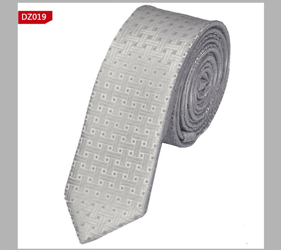 British Style Polyester Yarn Dyed Male 5Cm Narrow Tie