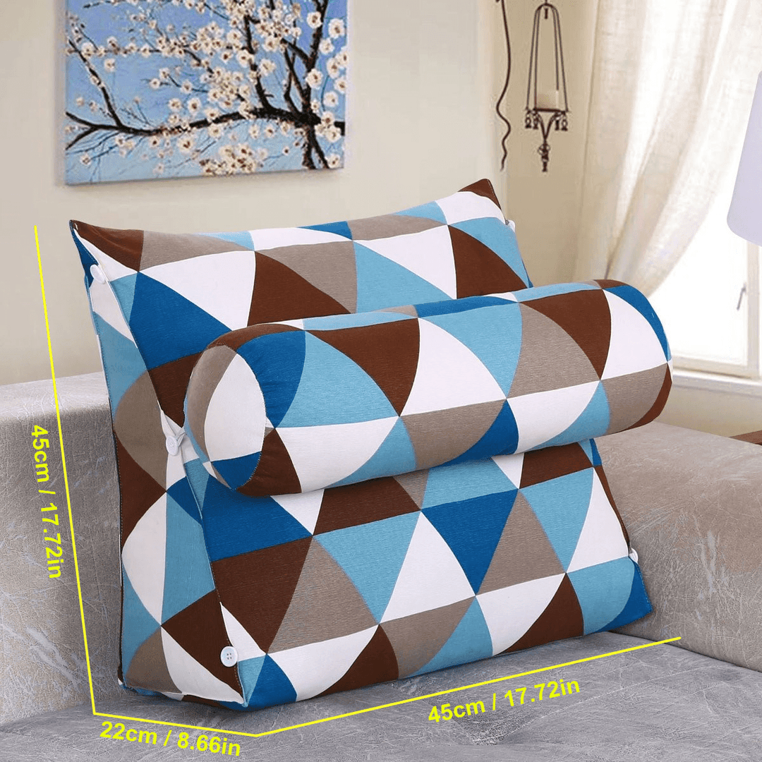 45*45*22Cm Multifunctional Three-Dimensional Triangle Cushion Bedside Lumbar Pad for Bedding Sets