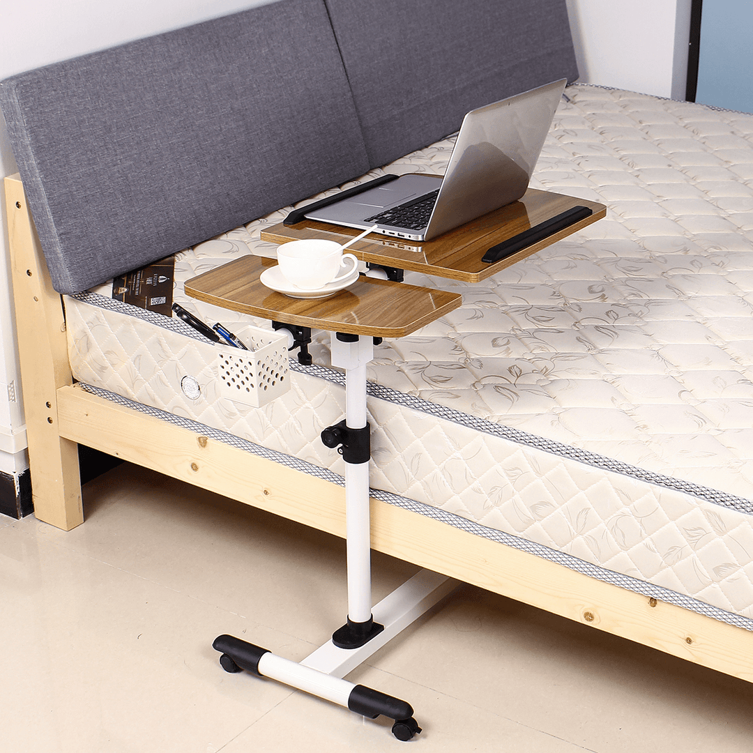 360 Degrees Adjustable Angle & Height Rolling Notebook Laptop Desk Stand over Bed Sofa Table