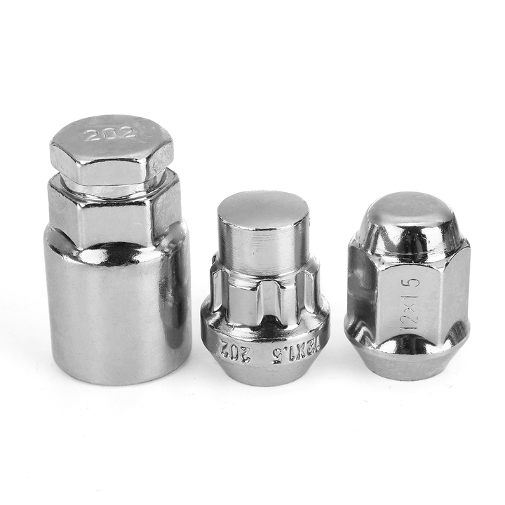 21Pcs M12X1.5Mm Locking Wheel Lock Nuts 60 Degree Tapered Security Bolts Key for Ford