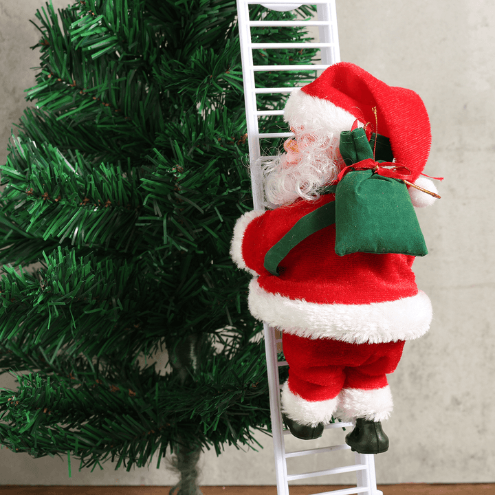 Christmas Senta Claus Climbing Ladder Hanging Decorations Holiday Gift - MRSLM