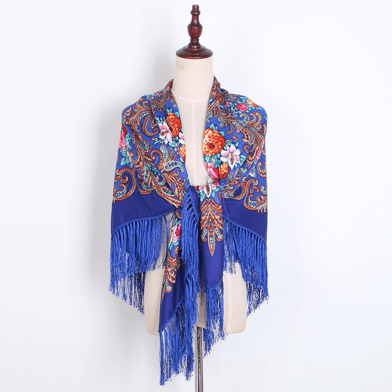 Russian Style Muslim Autumn and Winter Warm Shawl