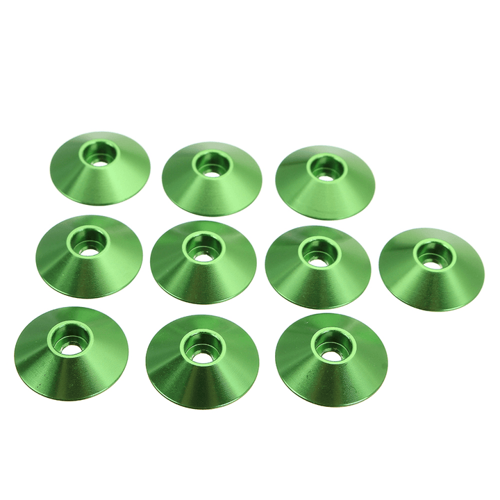 Suleve‚Ñ¢ M3AN10 10Pcs M3 Cap Head Screw Cup Washer Extra Large Gasket Aluminum Alloy Multicolor - MRSLM