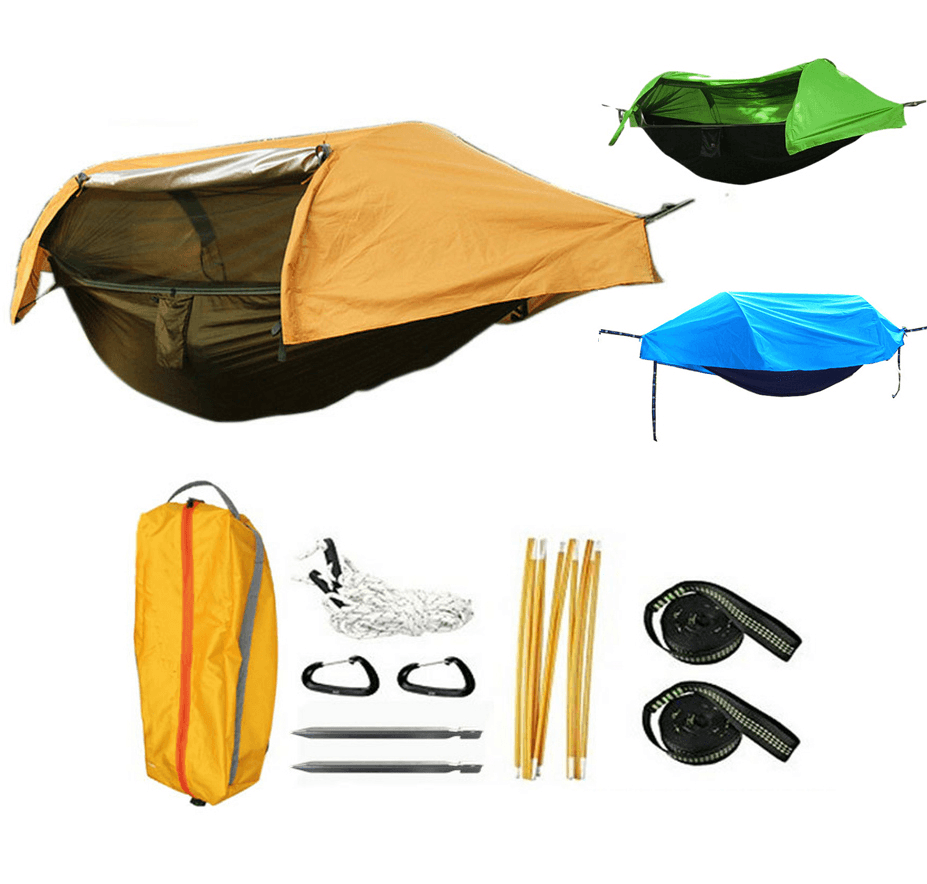 Multi-Functional Waterproof Windproof Tent with Insect Net Ultralight Hammock Aerial Tent Portable Outdoor Camping 270X140Cm