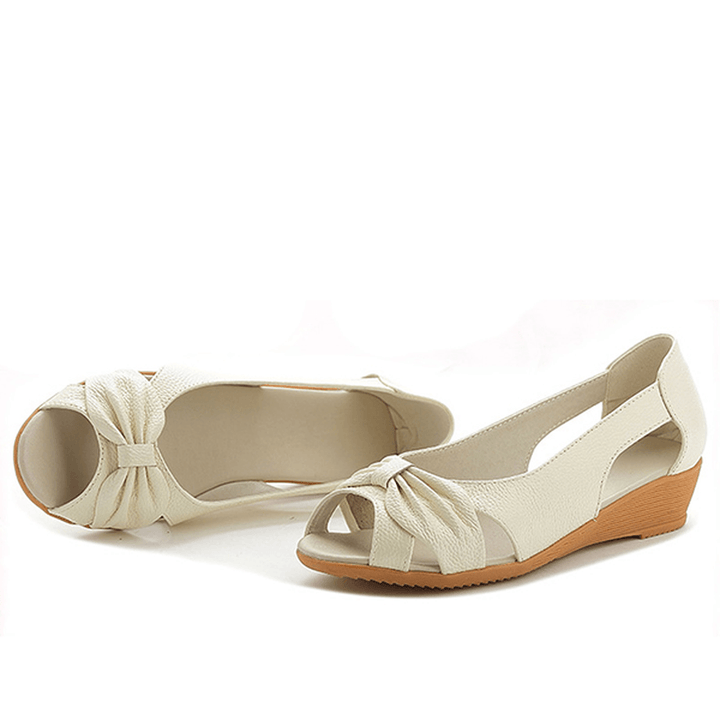 Butterfly Knot Hollow Out Causal Flats for Women