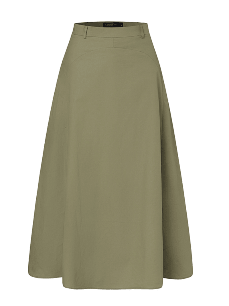 100% Cotton Solid Side Zipper Spliced Casual Loose Skirt for Women - Perfect for All Seasons