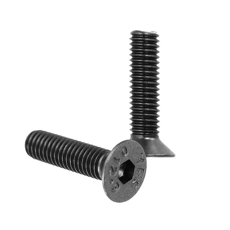 Suleve‚Ñ¢ M3ASH4 10Pcs M3 Hex Countersunk Flat Head Screws Alloy Steel Titanium Plated 12.9 Grade