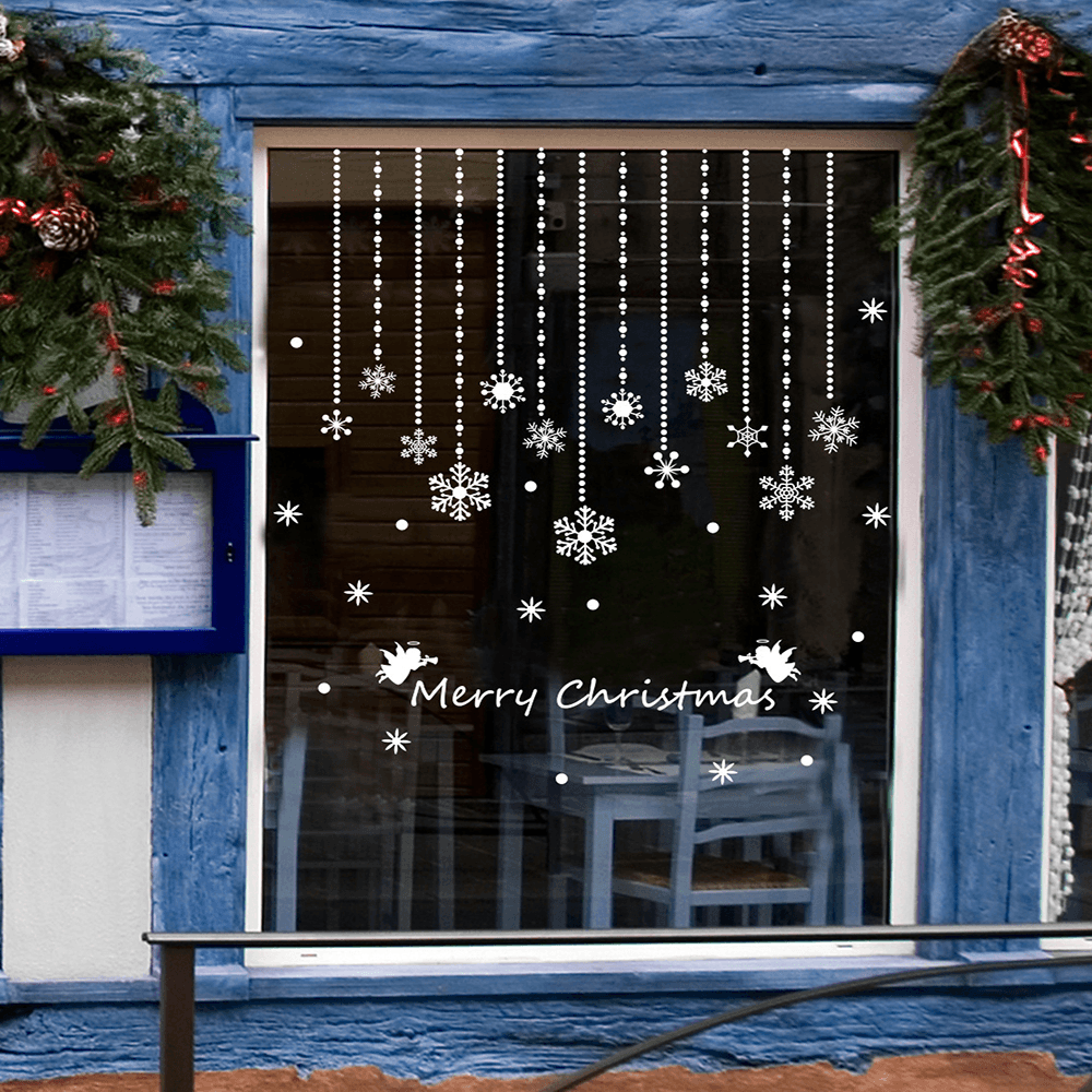 Miico DLX0748 Christmas Sticker Window Snowflake Wall Stickers for Christmas Decoration