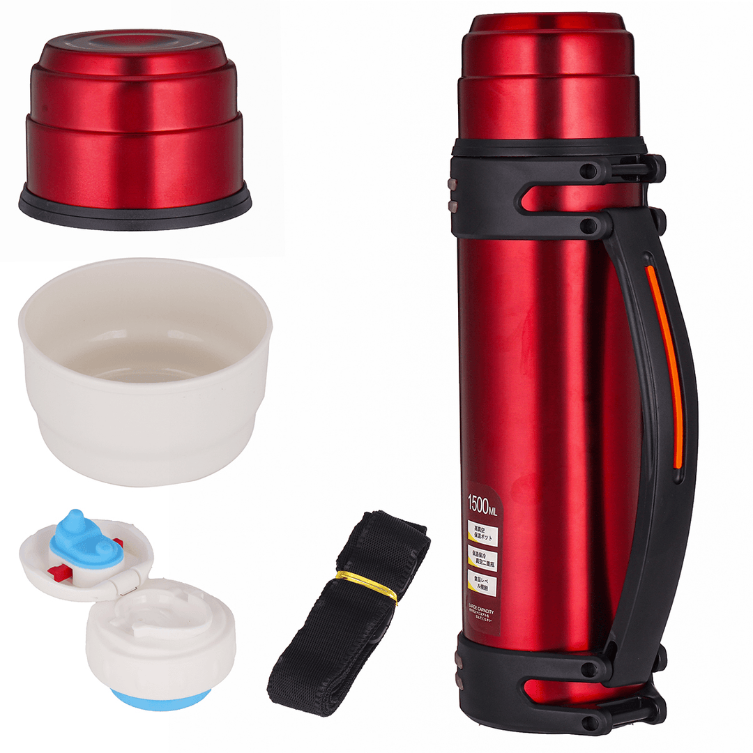 1.2/1.5/2.0L Vacuum Flask Insulated Cup 304 Stainless Steel Coffee Tea Water Bottle for Camping Travel Sport Office