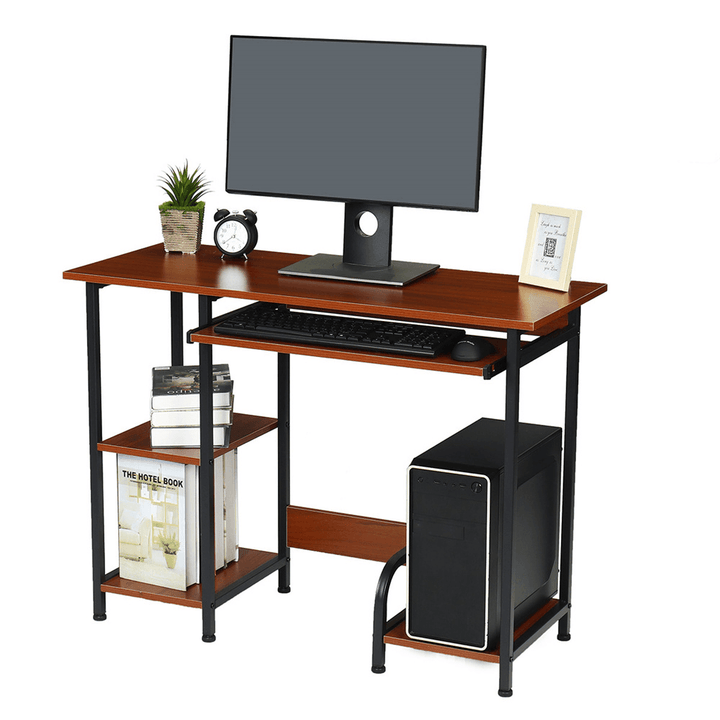 Douxlife¬Æ DL-OD04 Computer Laptop Desk 15Mm E1MDF Desktop Workstation with Multifunctional Open Shelves Perfect for Home Office