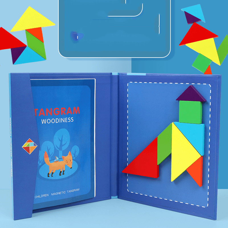 Children'S Wooden Magnetic Tangram Educational Toy